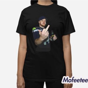Seahawks Sam Darnold Middle Finger Shirt 3