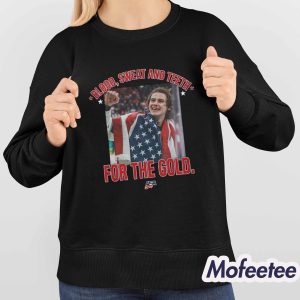 Jack Hughes Blood Sweat And Teeth For The Gold Shirt 4