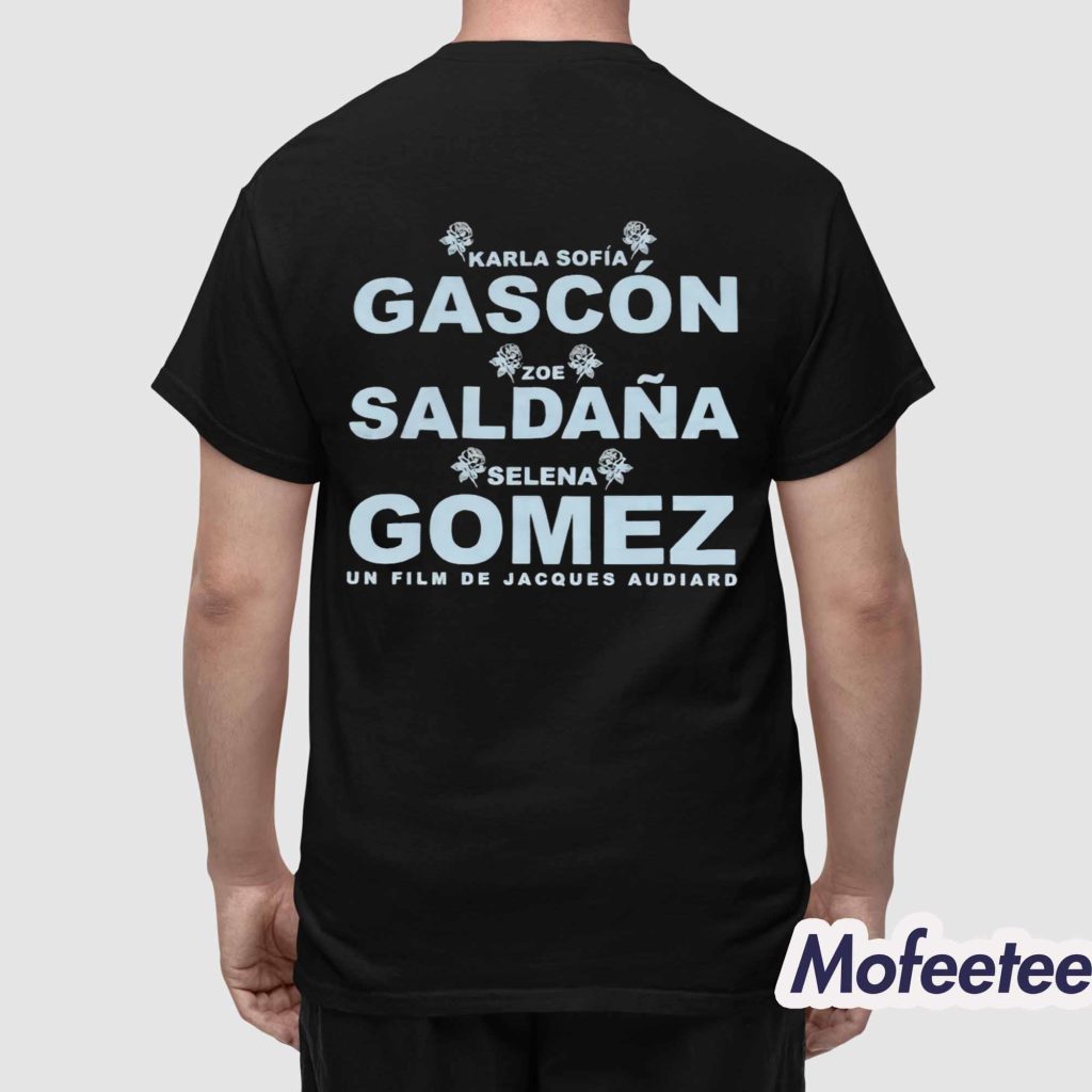 Karla Sofia Gascon Zoe Saldana and Selena Gomez Shirt 1 Karla Sofia Gascon Zoe Saldana and Selena Gomez Shirt 1