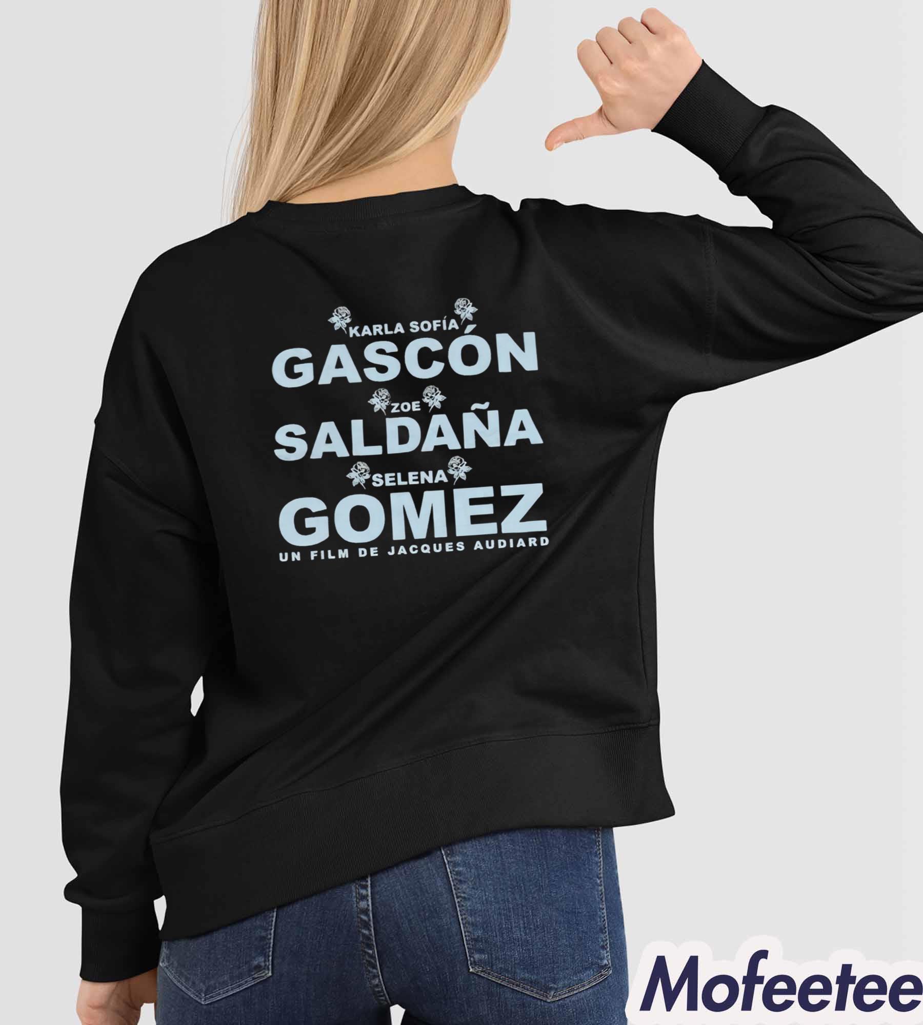 Karla Sofia Gascon Zoe Saldana and Selena Gomez Shirt Karla Sofia Gascon Zoe Saldana and Selena Gomez Shirt