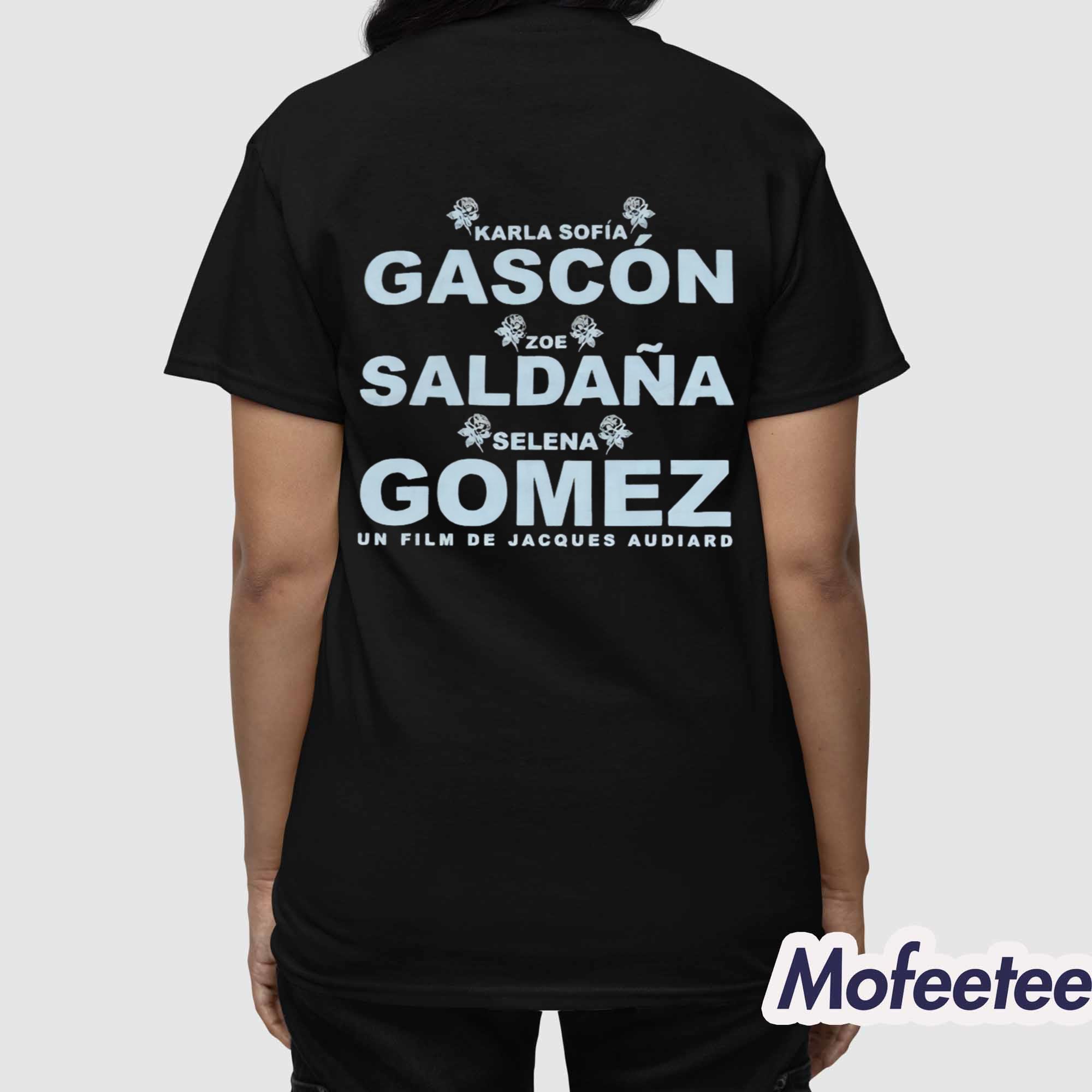 Karla Sofia Gascon Zoe Saldana and Selena Gomez Shirt Karla Sofia Gascon Zoe Saldana and Selena Gomez Shirt