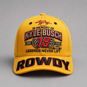 In Memory Of Kyle Busch 18 Forever Rowdy Legends Never Lift Hat