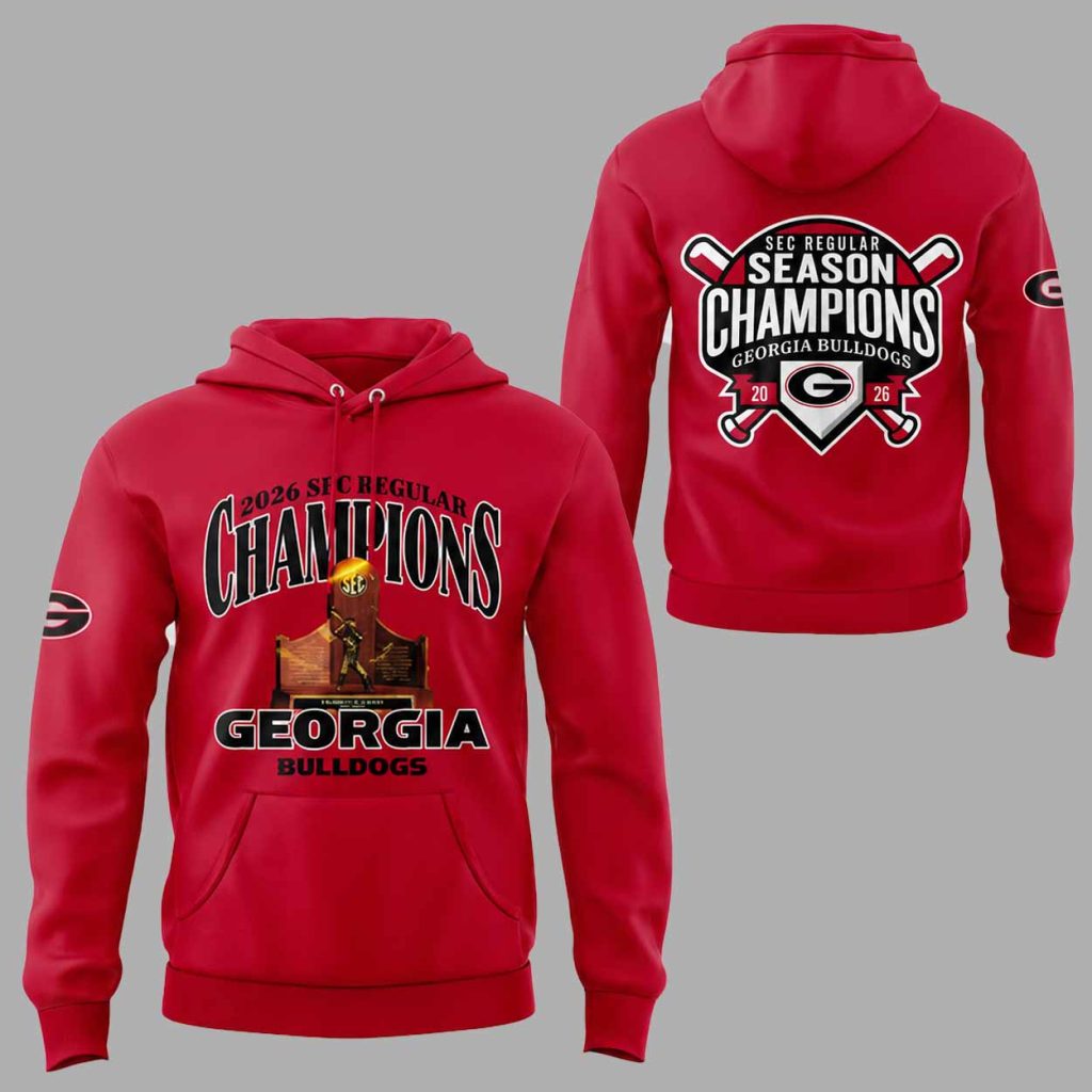 Bulldogs 2026 SEC Regular Season Champions Red Hoodie 1