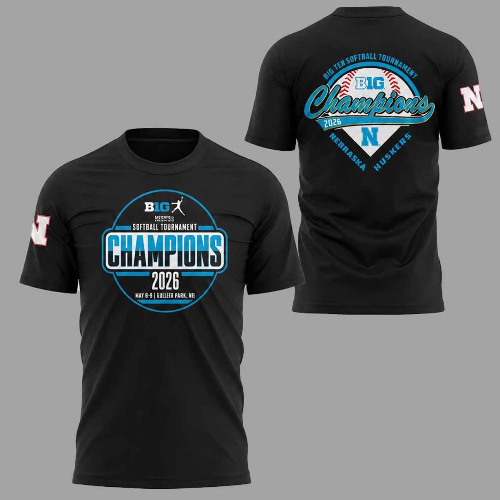 Cornhuskers Softball 2026 Big Ten Tournament Champions Hoodie 1