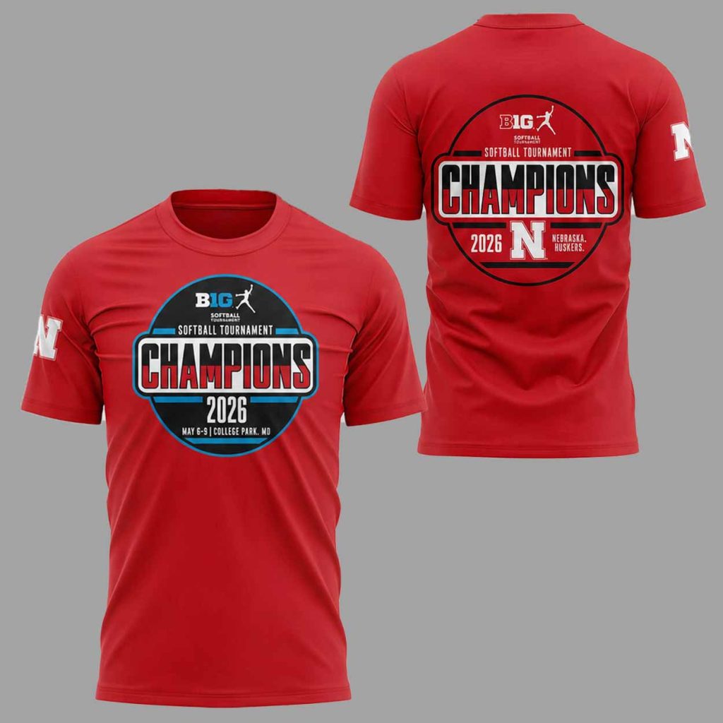 Cornhuskers Softball 2026 Big Ten Tournament Champions Shirt 1