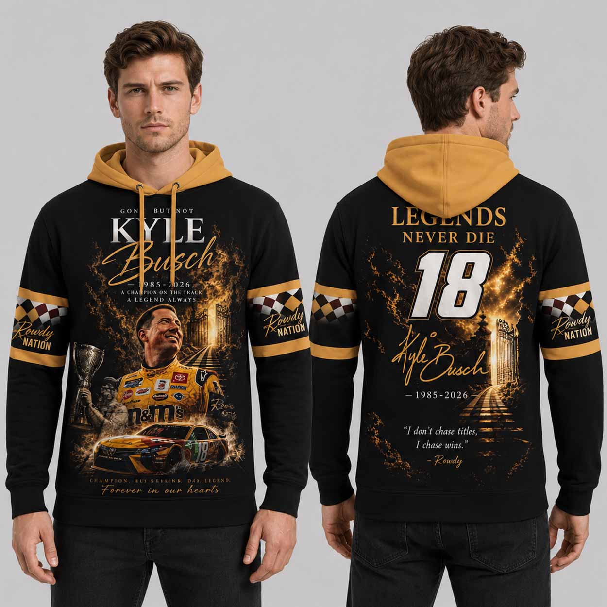 Gone Too Soon Kyle Busch 1985-2026 Memorial Hoodie Gone Too Soon Kyle Busch 1985-2026 Memorial Hoodie
