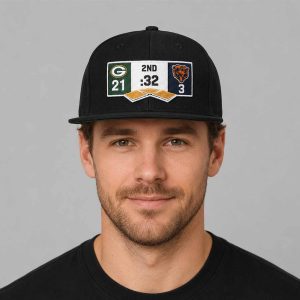 Packers 21 3 Bears Scoreboard Hat 2