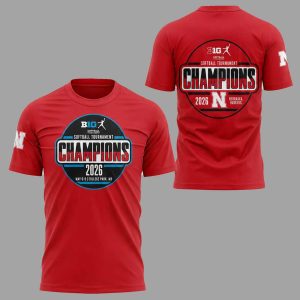 Cornhuskers Softball 2026 Big Ten Tournament Champions Shirt 1