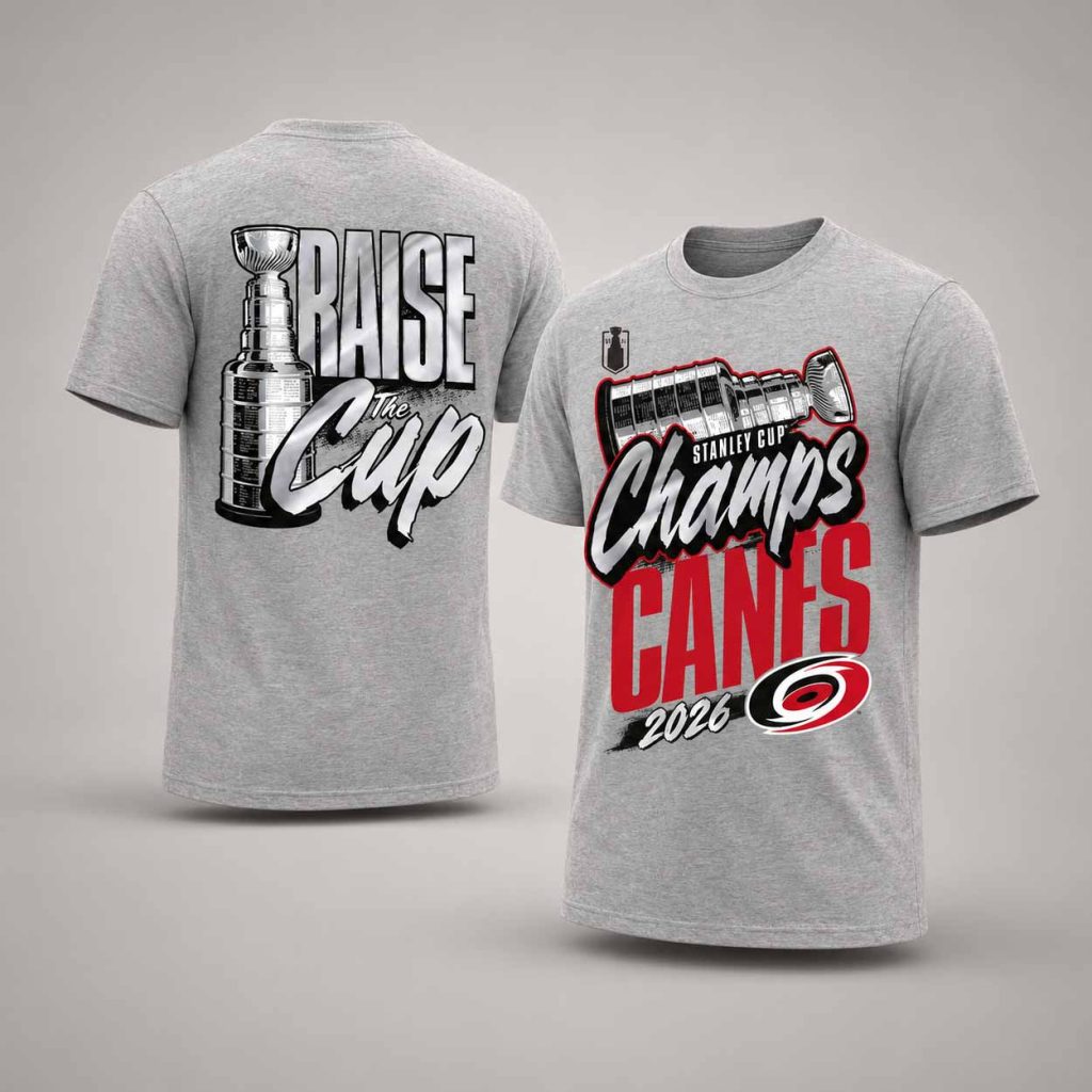Hurricanes Stanley Cup Champs Canfs 2026 Raise The Cup Shirt 1