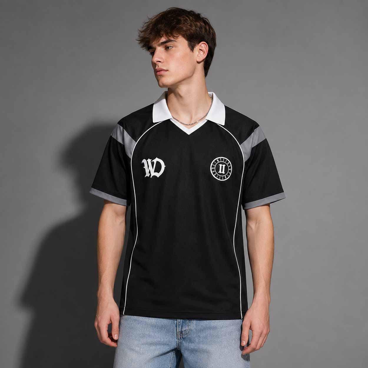 BTS Jungkook We11done Foxborough Jersey Shirt BTS Jungkook We11done Foxborough Jersey Shirt