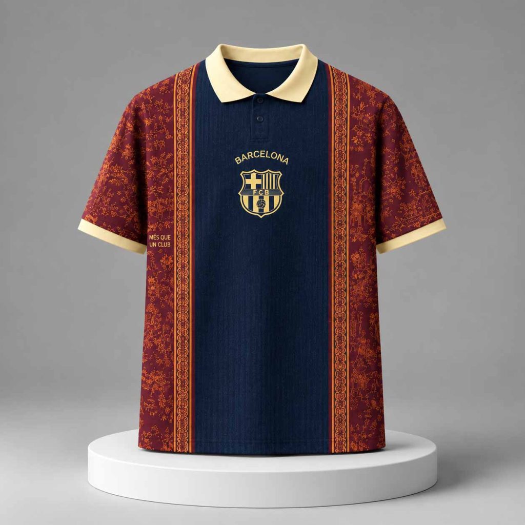 Barcelona Vintage Heritage Polo Shirt 1 Barcelona Vintage Heritage Polo Shirt 1