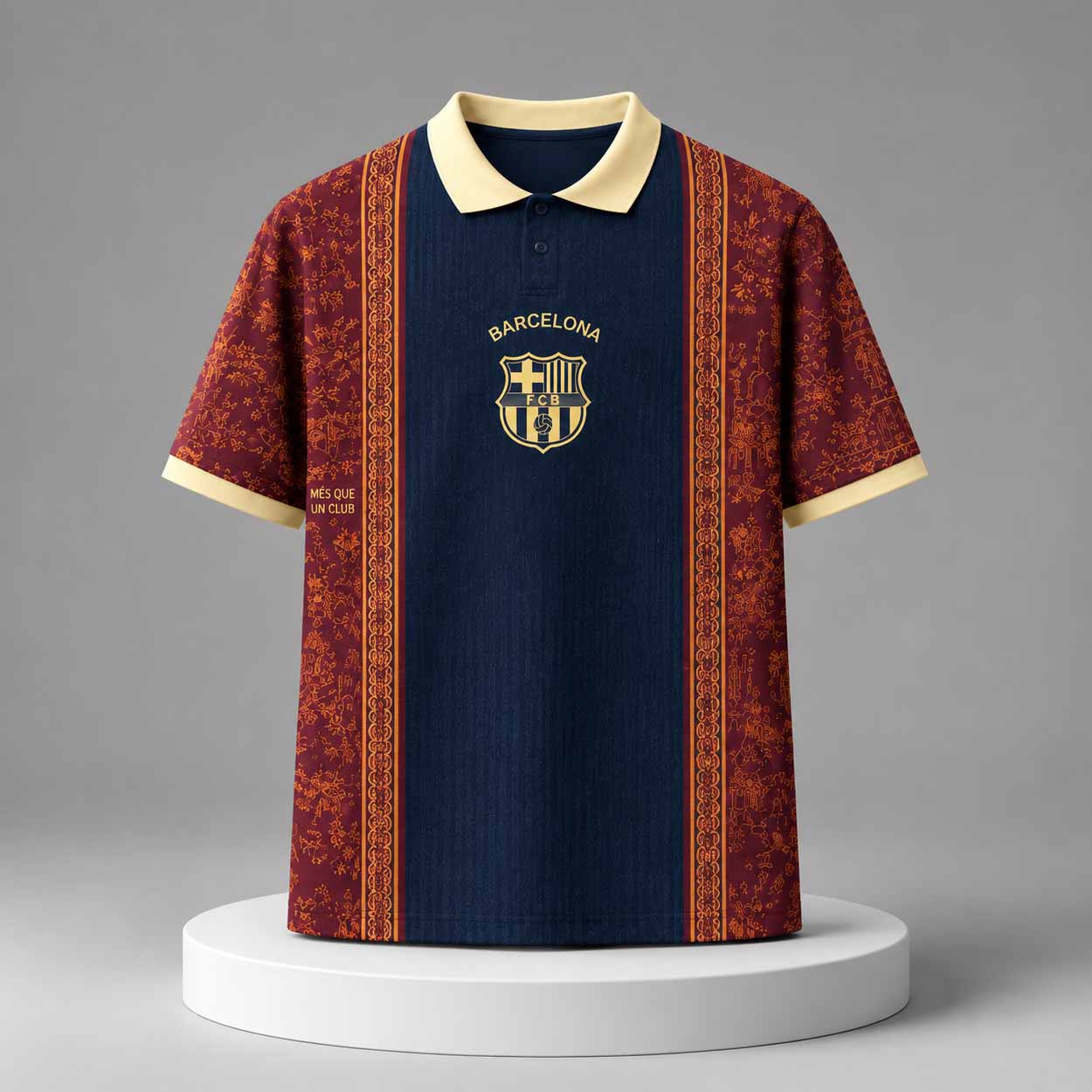 Barcelona Vintage Heritage Polo Shirt Barcelona Vintage Heritage Polo Shirt