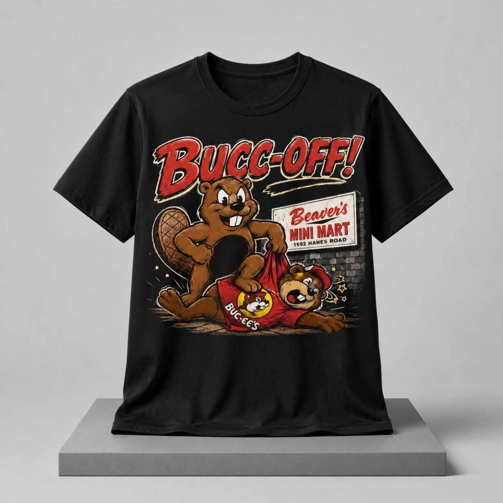 Bucc Off Beaver’s Mini Mart Shirt 1