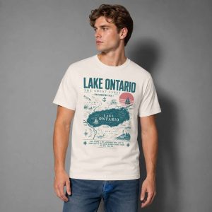 Lake Ontario Vintage Map & Great Lakes Shirt 1 Lake Ontario Vintage Map & Great Lakes Shirt 2