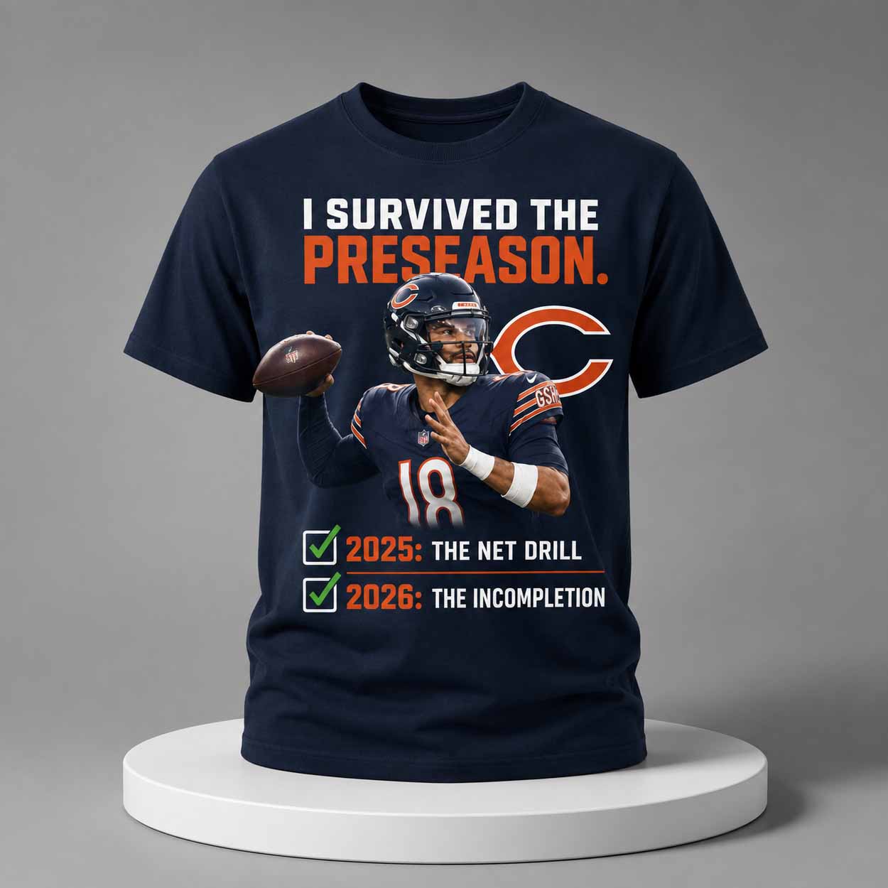 Caleb Williams I Survived The Preseason Chicago Football 2026 Shirt Caleb Williams I Survived The Preseason Chicago Football 2026 Shirt