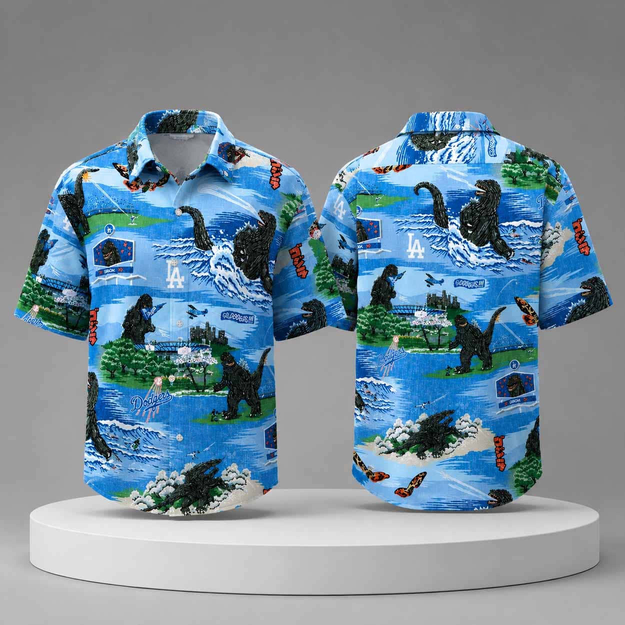 Los Angeles Dodgers Godzilla Aloha 2026 Hawaiian Shirt