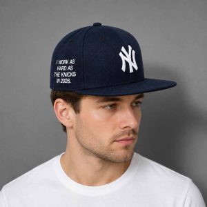 NY Yankees I Work As Hard As The Knicks in 2026 Snapback Hat 2