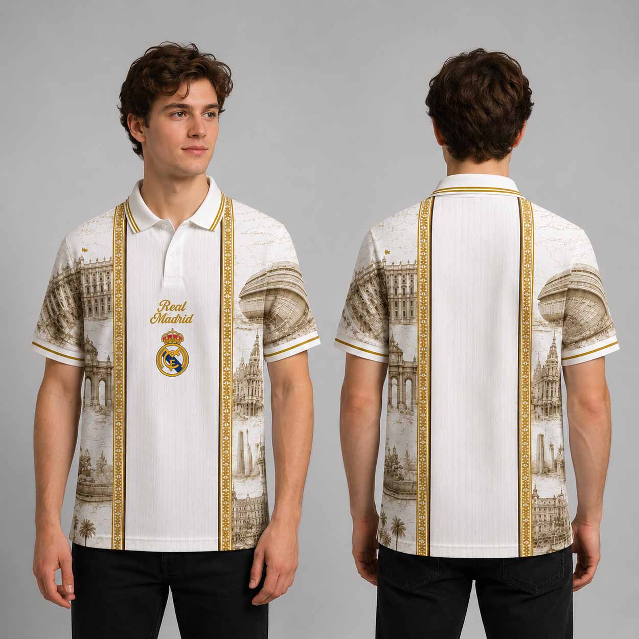 Madrid Heritage Toile De Jouy Polo Shirt Madrid Heritage Toile De Jouy Polo Shirt