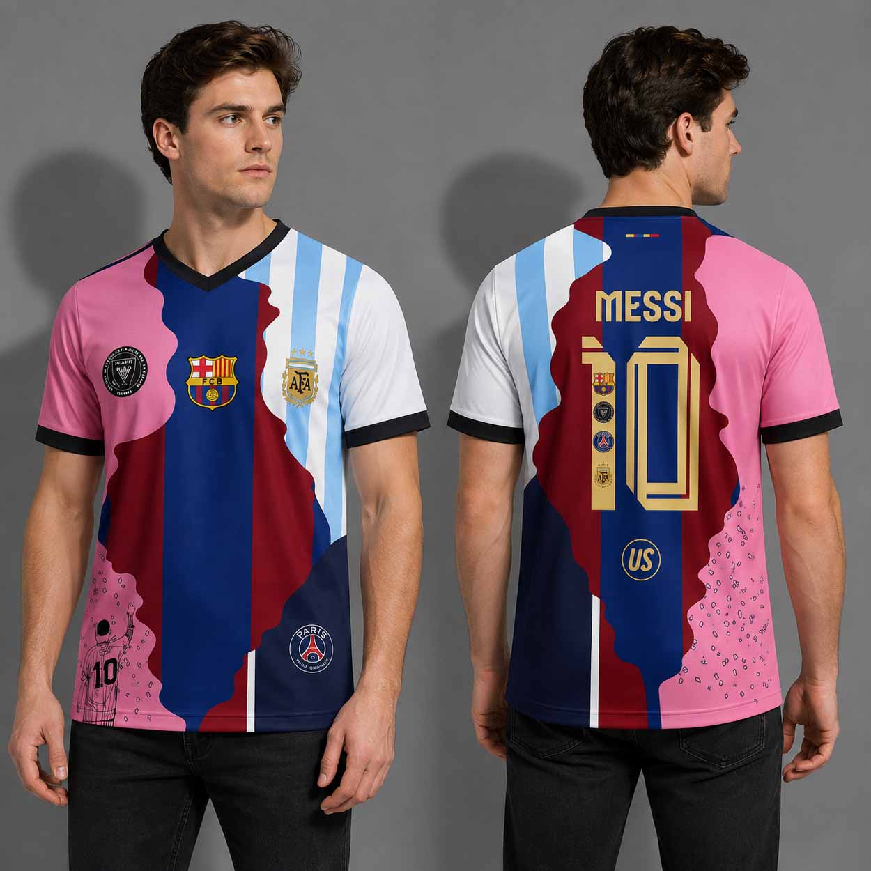 Messi Argentina x Barcelona x PSG Inter Miami 2026 Jersey Messi Argentina x Barcelona x PSG Inter Miami 2026 Jersey