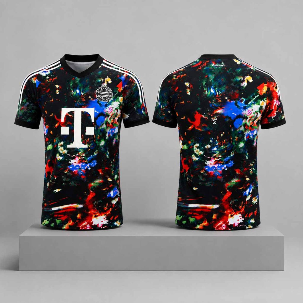 Munich Abstract Paint Splatter 2026 Soccer Jersey 1