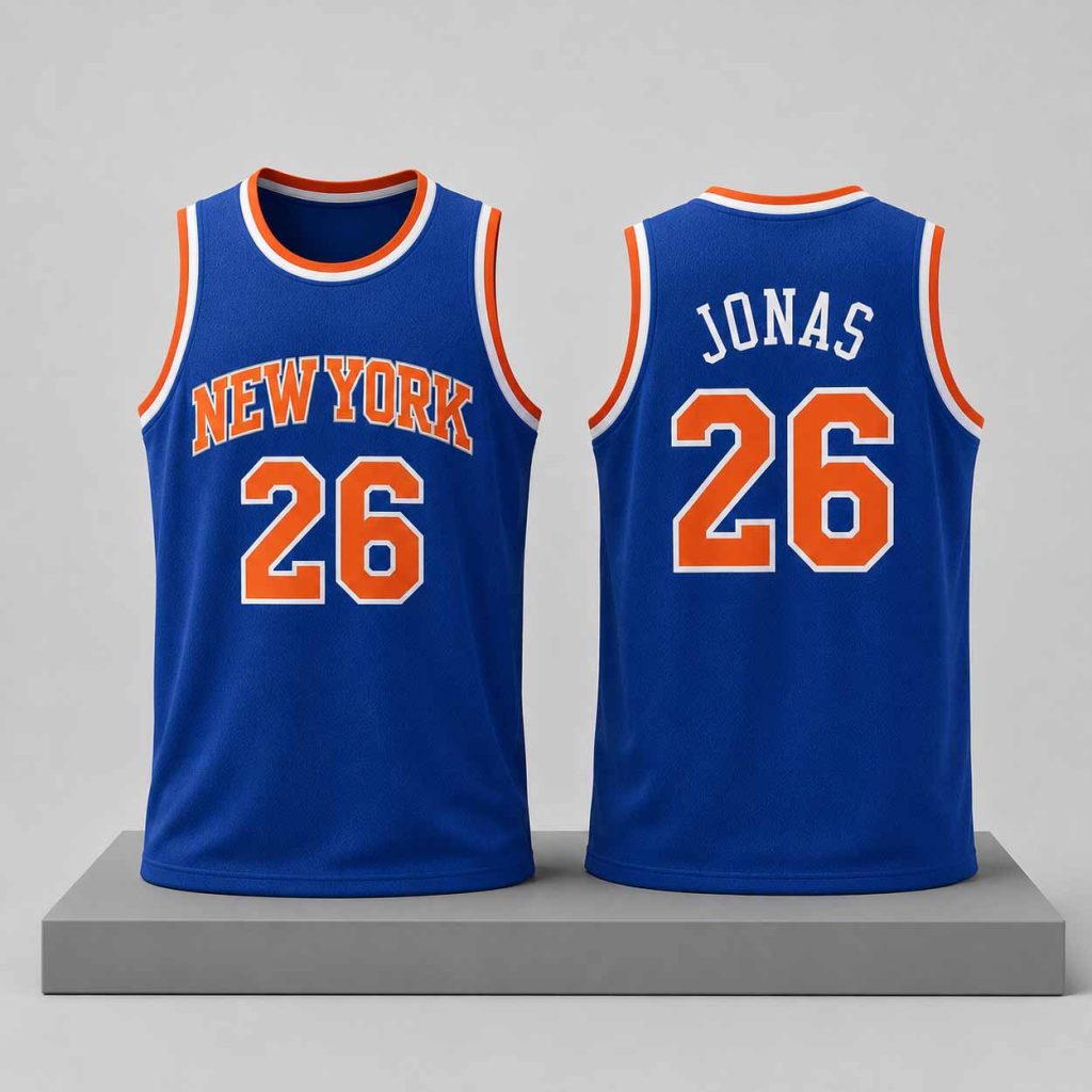 Nick Jonas NY Knicks 2026 Basketball Jersey 1 Nick Jonas NY Knicks 2026 Basketball Jersey 1