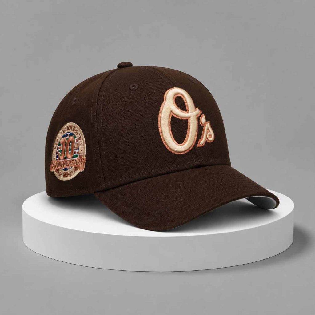 Orioles 30th Anniversary Walnut Copper Metallic 59fifty Hat 1