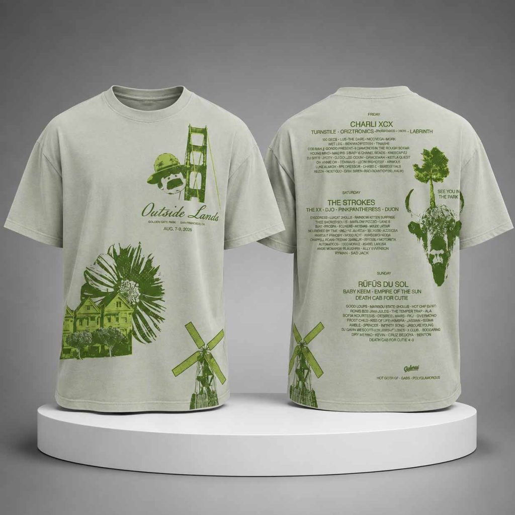 Outside Lands Festival 2026 Merch Event Tee Shirt 1 Outside Lands Festival 2026 Merch Event Tee Shirt 1