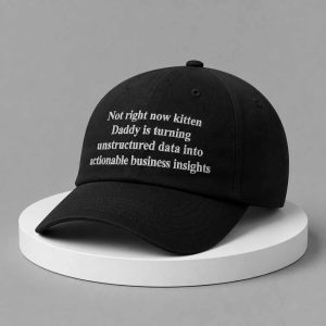 Not Right Now Kitten Daddy Is Turning Unstructured Data Into Actionable Business Insights Hat