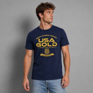 Men’s Olympic Hockey USA Gold Milano Cortina Italy 2026 Champions Shirt 1 Men’s Olympic Hockey USA Gold Milano Cortina Italy 2026 Champions shirt 2
