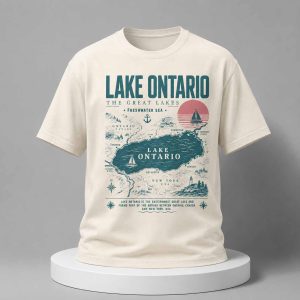 Lake Ontario Vintage Map & Great Lakes Shirt 1