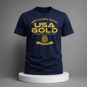 Men’s Olympic Hockey USA Gold Milano Cortina Italy 2026 Champions shirt 1