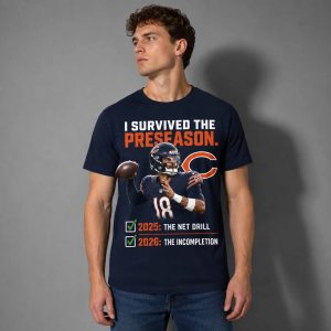 Caleb Williams I Survived The Preseason Chicago Football 2026 Shirt 1 Caleb Williams I Survived The Preseason Chicago Football 2026 Shirt 2