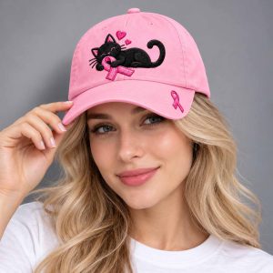 Women's Printed Breast Cancer Awareness Hat 2 Women's Printed Breast Cancer Awareness Hat 3