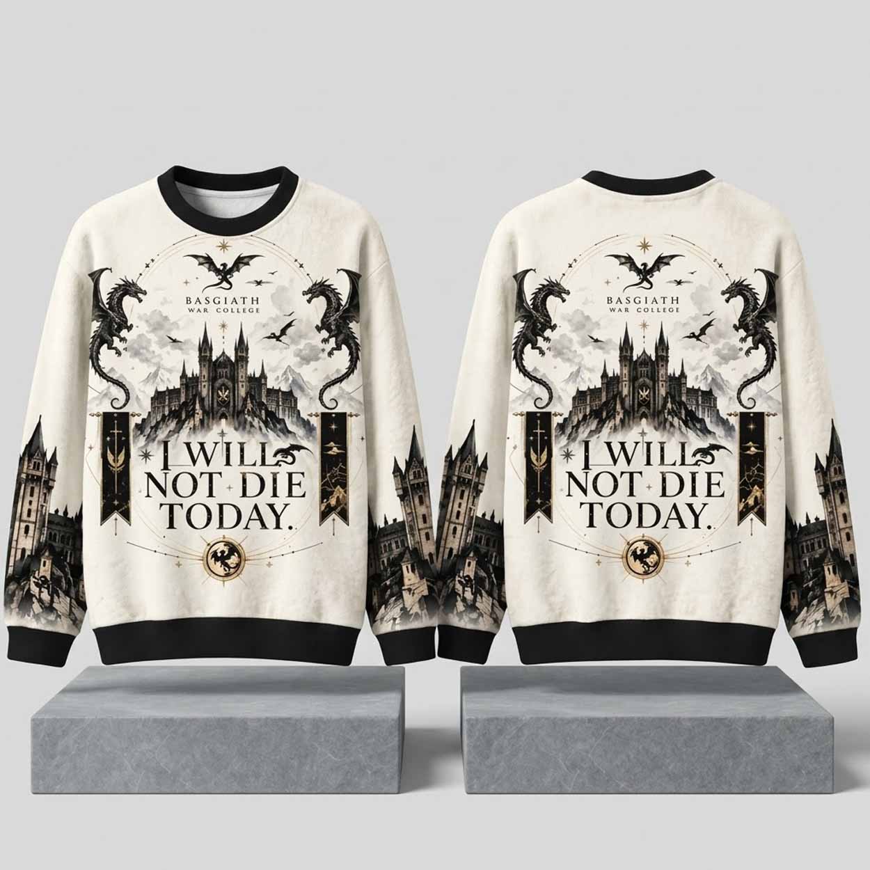 Basgiath War College I Will Not Die Today Dragon Christmas 2026 Ugly Sweater Basgiath War College I Will Not Die Today Dragon Christmas 2026 Ugly Sweater