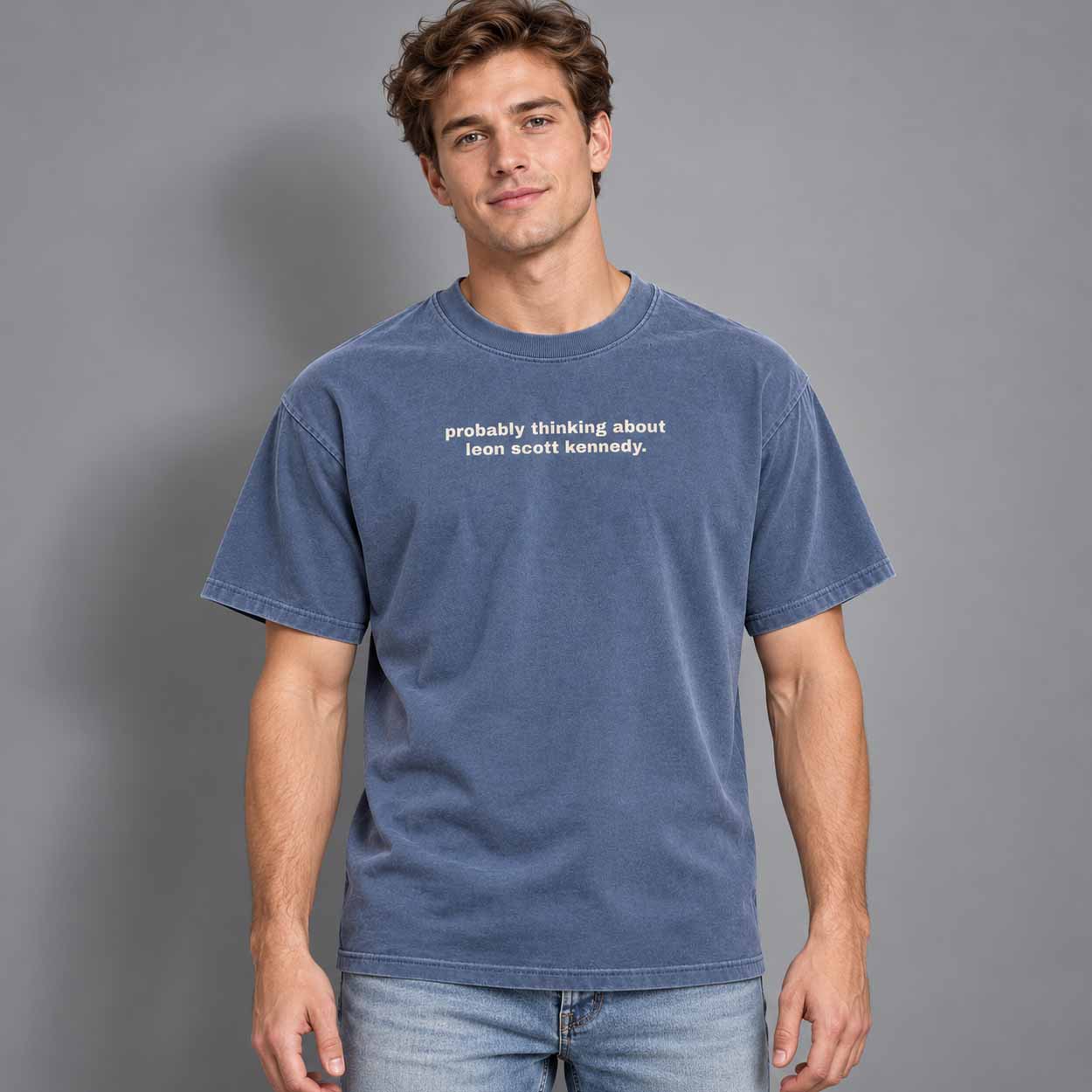 Probably Thinking About Leon Scott Kennedy Shirt Probably Thinking About Leon Scott Kennedy Shirt