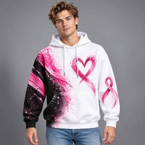 Breast Cancer Awareness Print Hoodie 2
