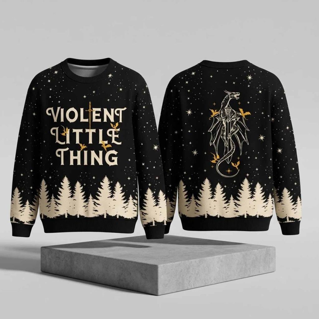 Violent Little Thing Dragon Christmas 2026 Ugly Sweater 1