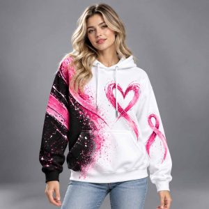 Breast Cancer Awareness Print Hoodie 3