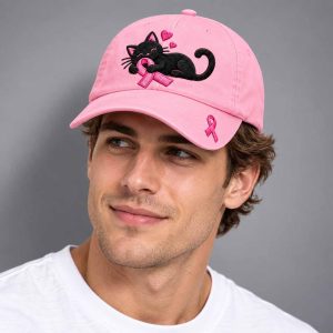 Women's Printed Breast Cancer Awareness Hat 1 Women's Printed Breast Cancer Awareness Hat 2