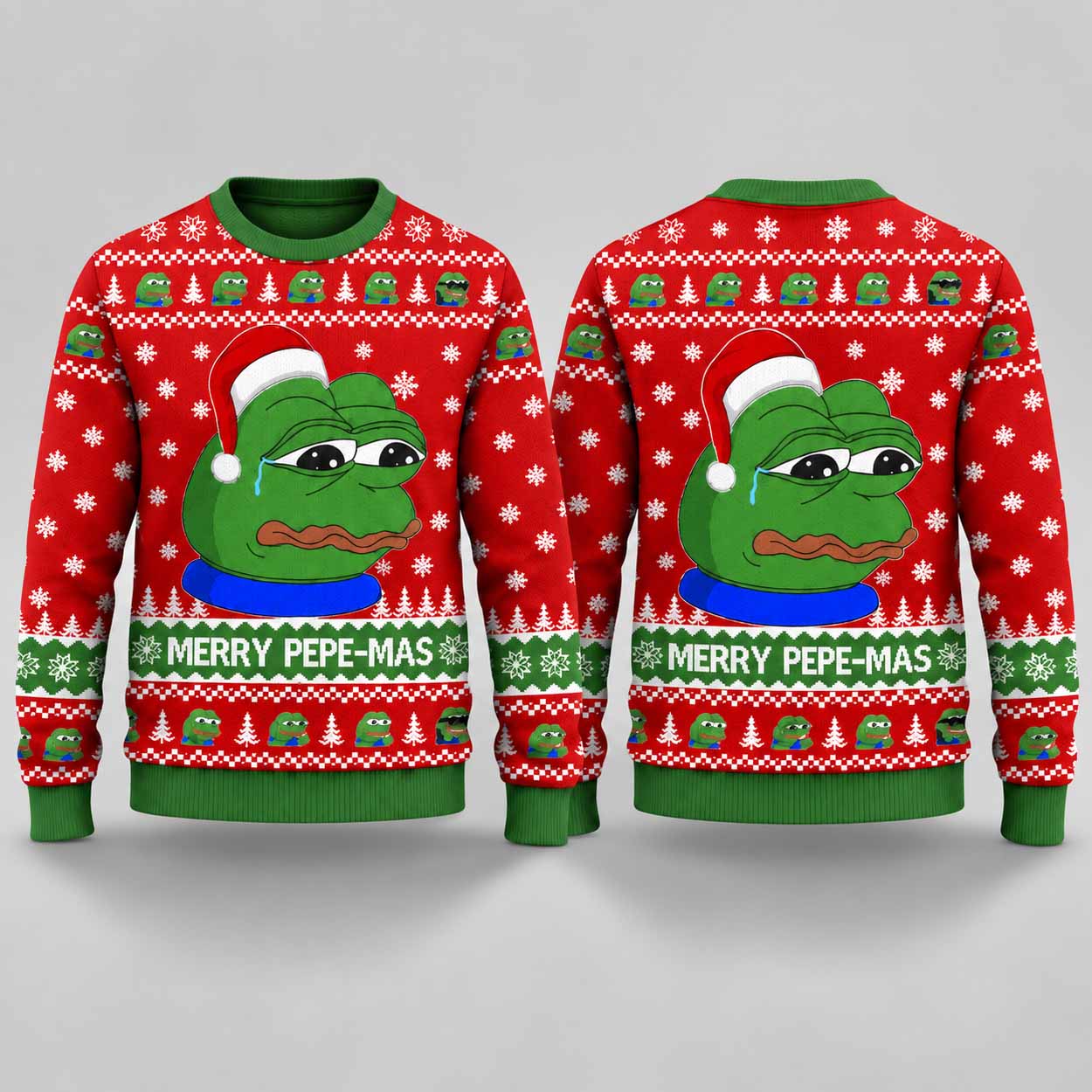 2026 Christmas Merry Pepe-mas Ugly Sweater 2026 Christmas Merry Pepe-mas Ugly Sweater