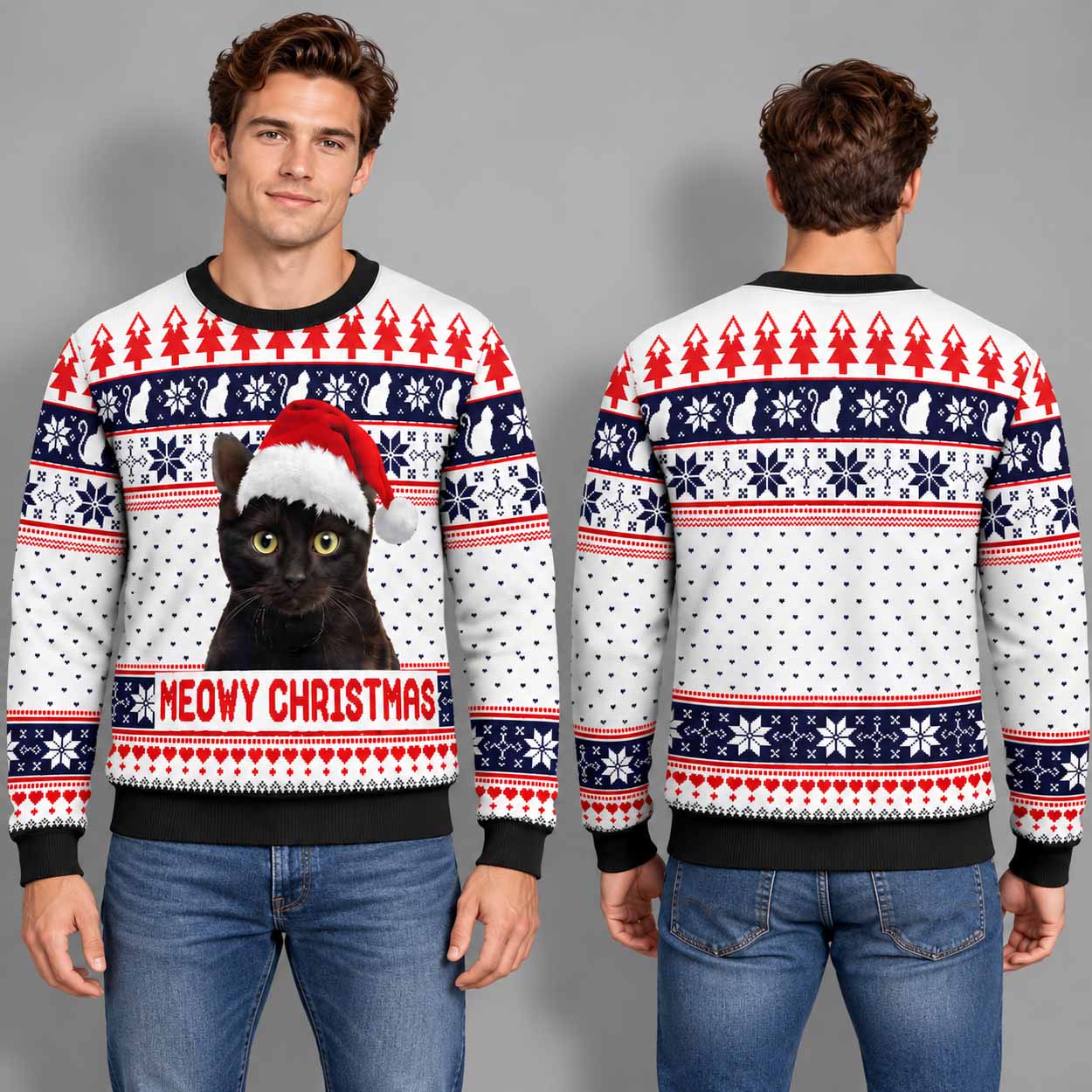 2026 Meowy Christmas Ugly Sweater 2026 Meowy Christmas Ugly Sweater