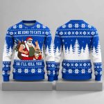 2026 Tough Santa Cat Ugly Christmas Sweater