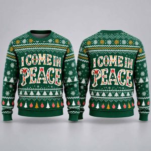 I Come In Peace Ugly Christmas Sweater