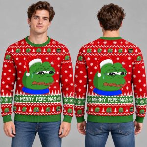 2026 Christmas Merry Pepe-mas Ugly Sweater 1 2026 Christmas Merry Pepe mas Ugly Sweater 2