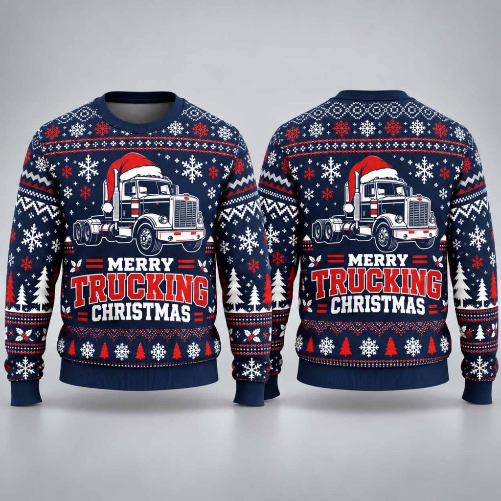 Merry Trucking 2026 Christmas Ugly Sweater 2