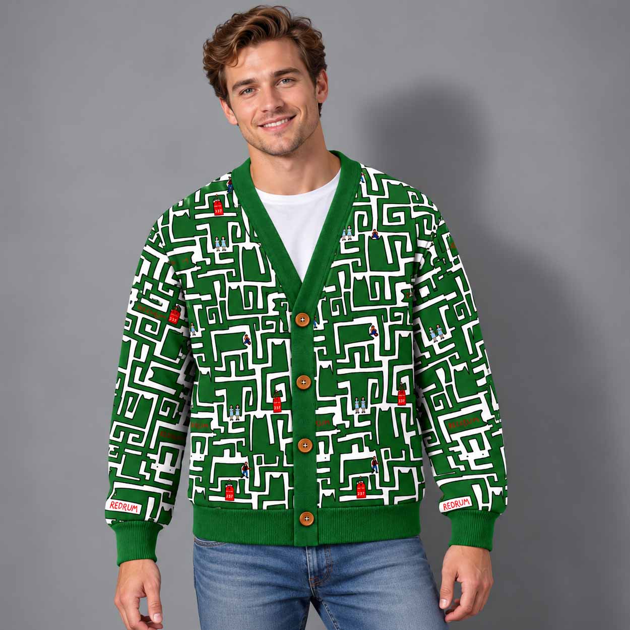 Room 237 Christmas Ugly Cardigan Sweater Room 237 Christmas Ugly Cardigan Sweater