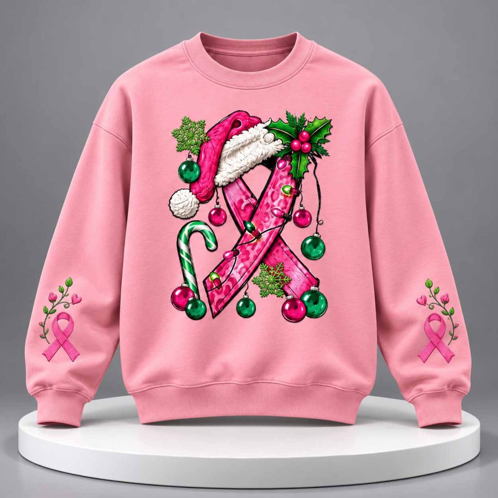 Women’s Black Breast Cancer Awareness Sweatshirt 1 Women’s Black Breast Cancer Awareness Sweatshirt 1