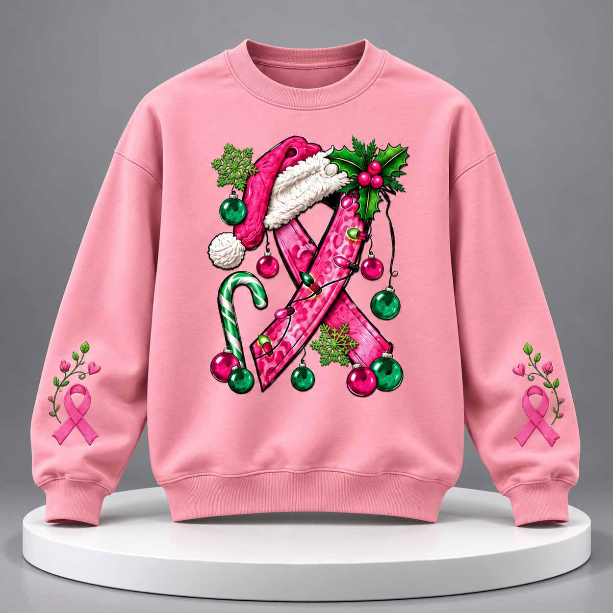 Women’s Black Breast Cancer Awareness Sweatshirt Women’s Black Breast Cancer Awareness Sweatshirt