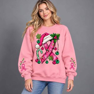 Women’s Black Breast Cancer Awareness Sweatshirt 1 Women’s Black Breast Cancer Awareness Sweatshirt 2