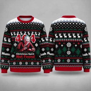 404 Christmas Spirit Not Found Ugly Christmas Sweater
